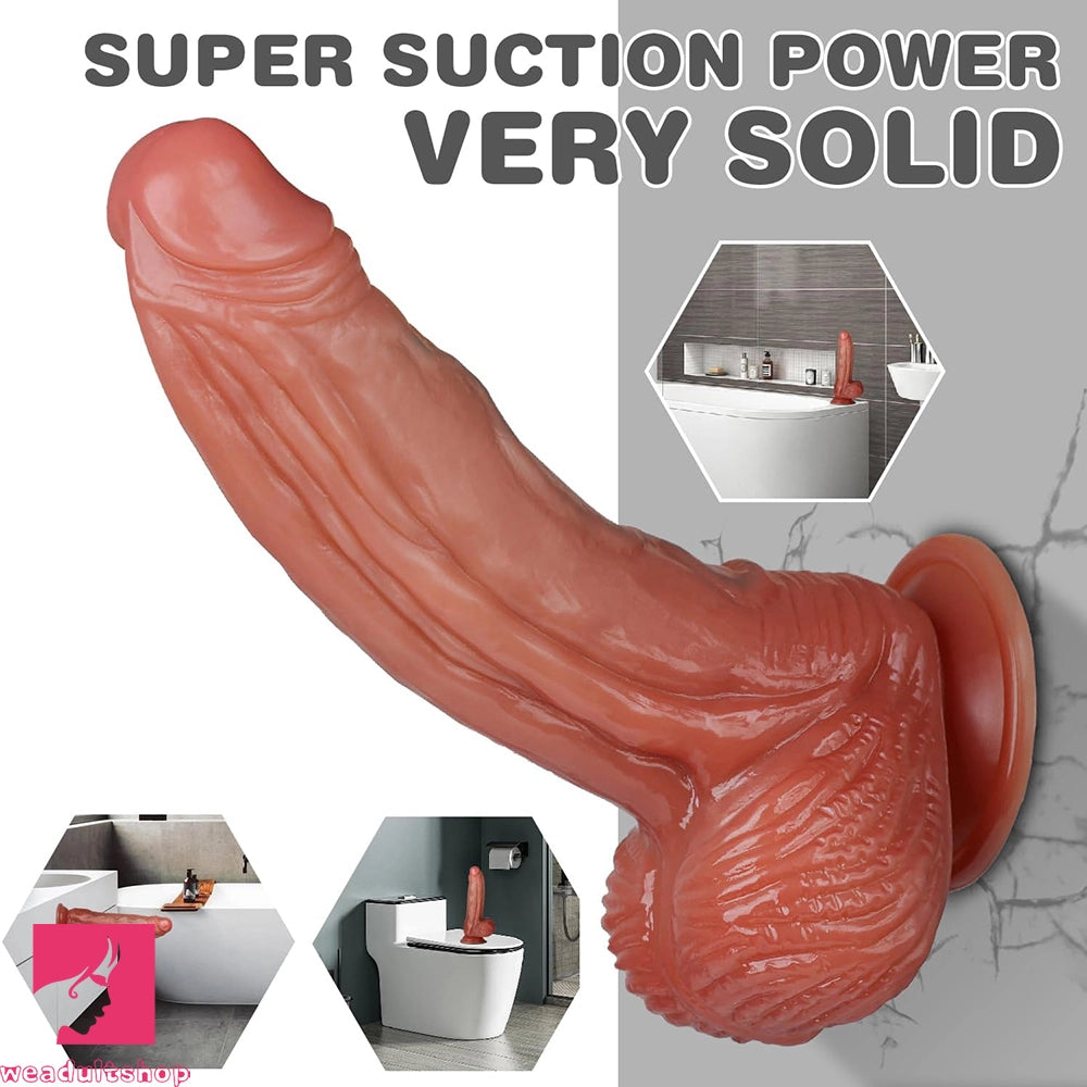 8.46in 9.45in Dual Density Silicone Soft Big Skin Dildo For Female Sex