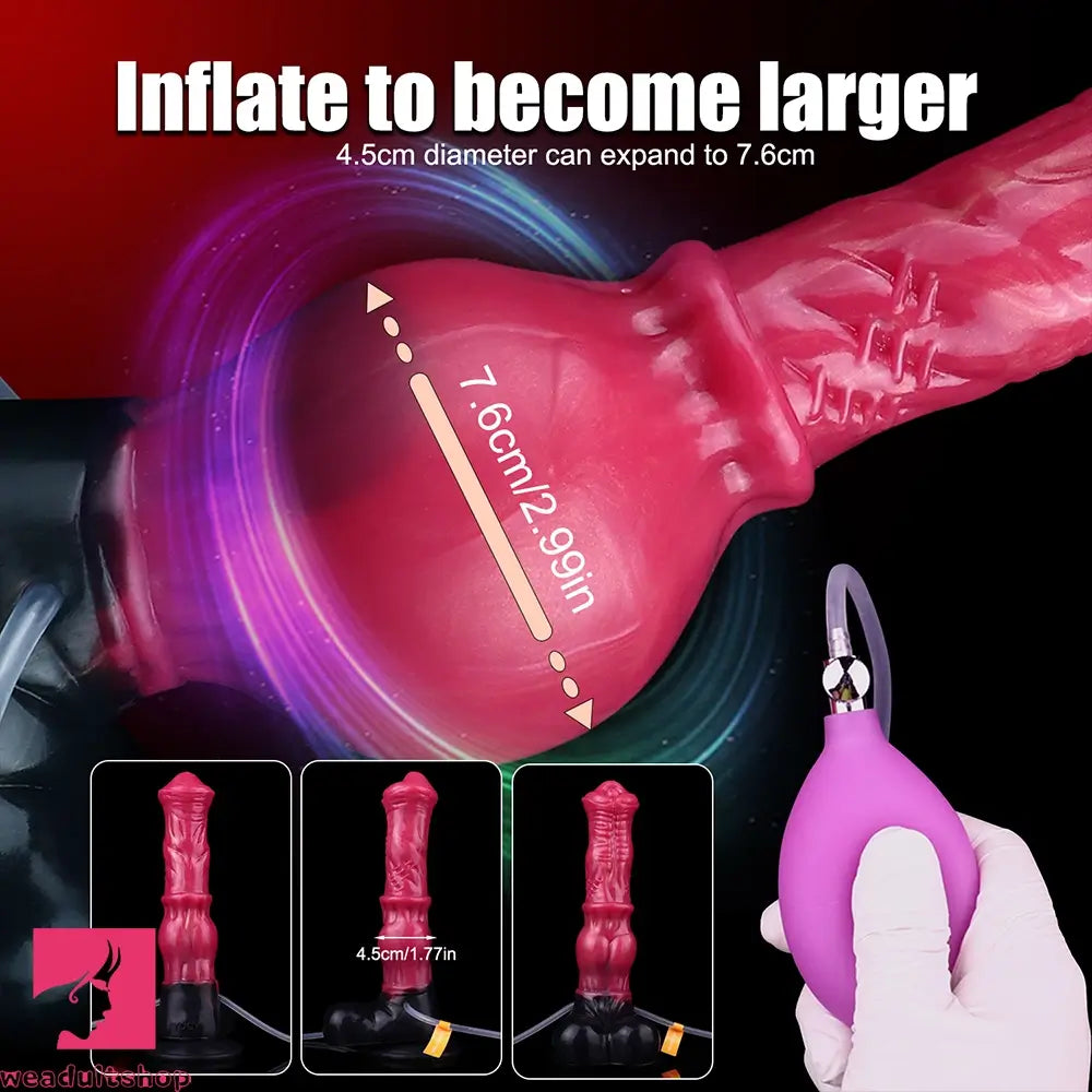 10in Horse Knot Silicone Soft Big Ejaculating Dildo G-Spot Stimulato Cock