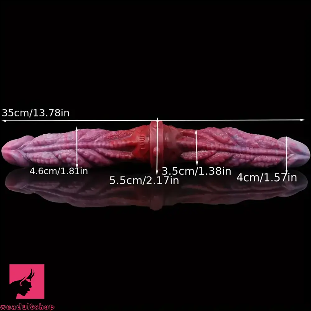 13.78in Big Long Double Sided Silicone Dragon Monster Women Dildo
