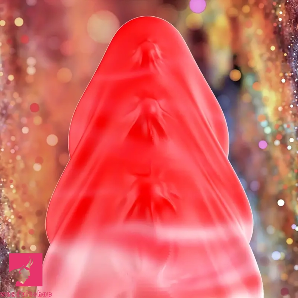 7.1in Big Fantasy Monster Dildo Liquid Silicone Tentacle Soft Anal Dilation