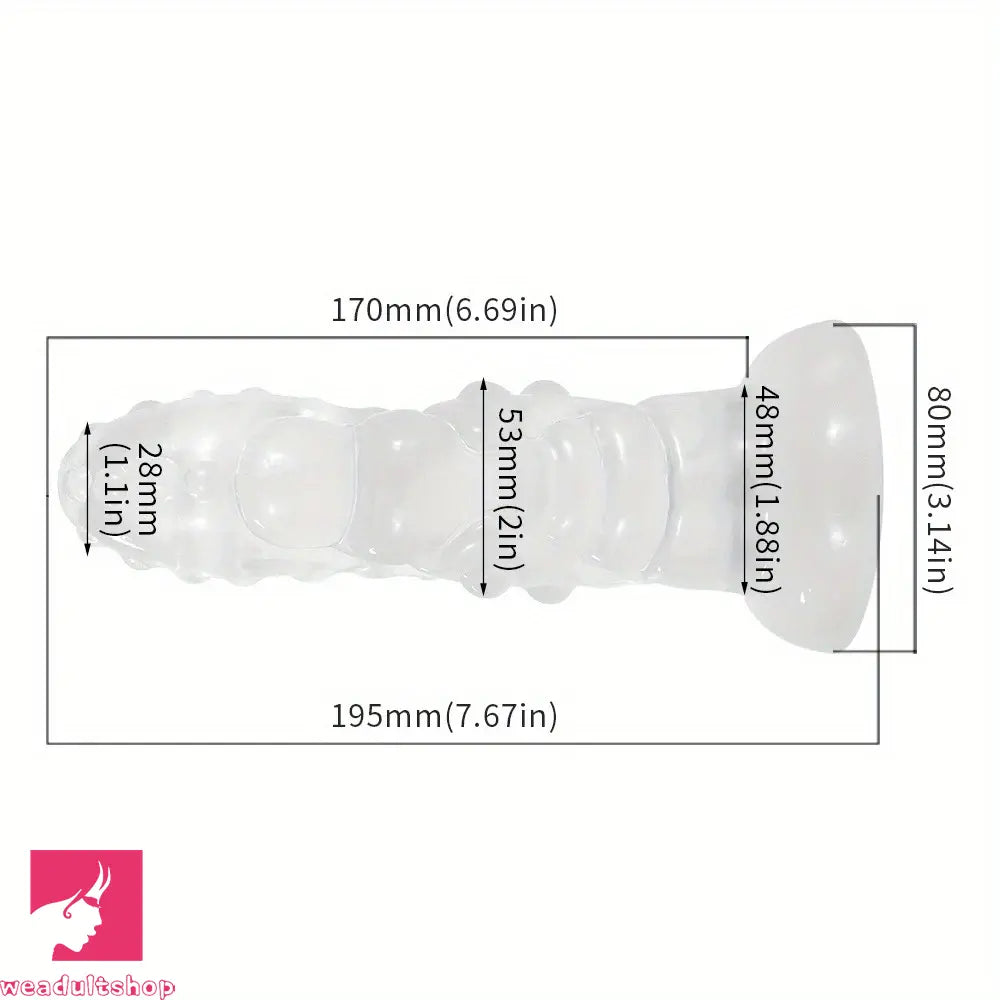 7.67in Monster Odd Dildo with Strong Suction Cup Sex Toys For Beginners