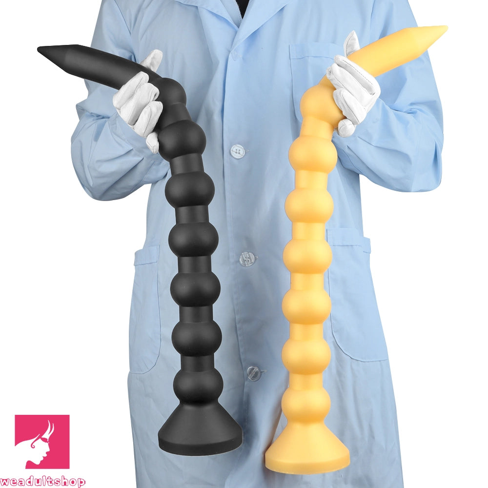 23.62in Soft Seven Beads Expansion Long Deep Huge Anal Plug Cock Dildo
