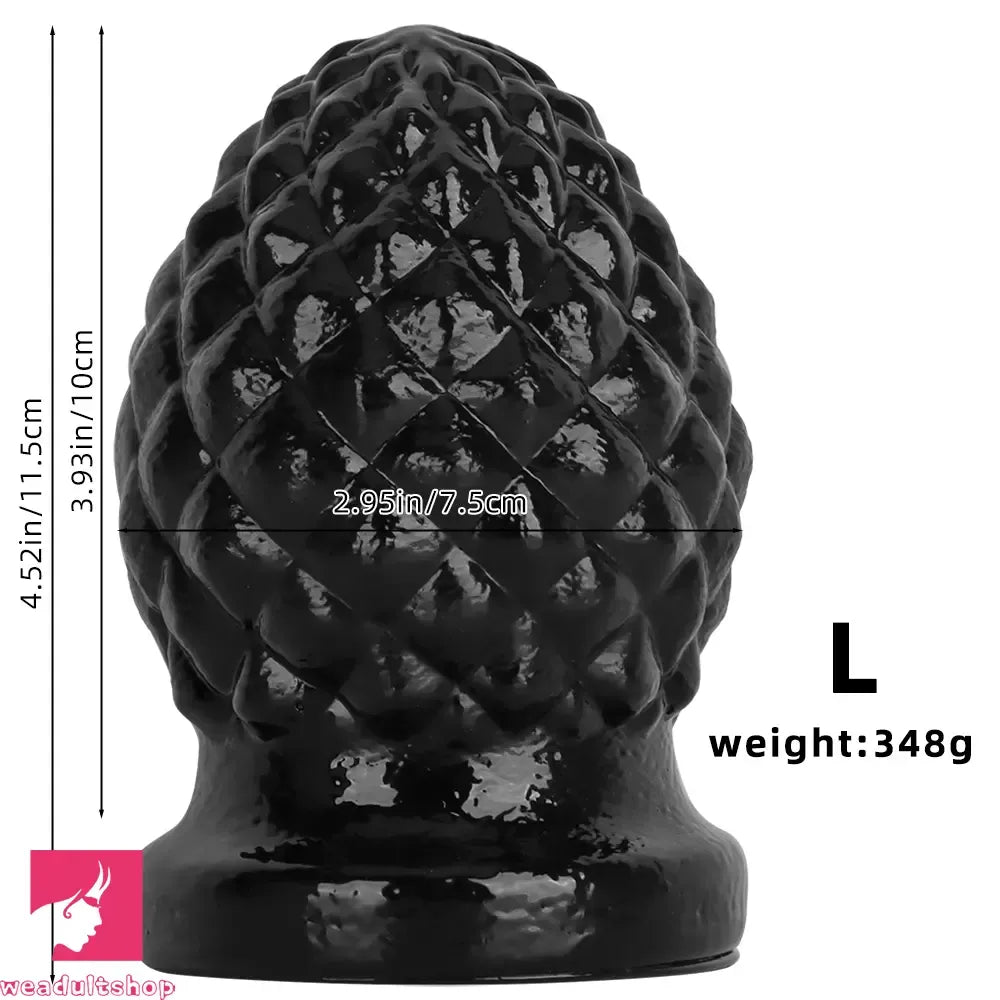 2.95in 4.52in Newbie Black PVC Cock Suction Cup Mini Anal Plug Dildo