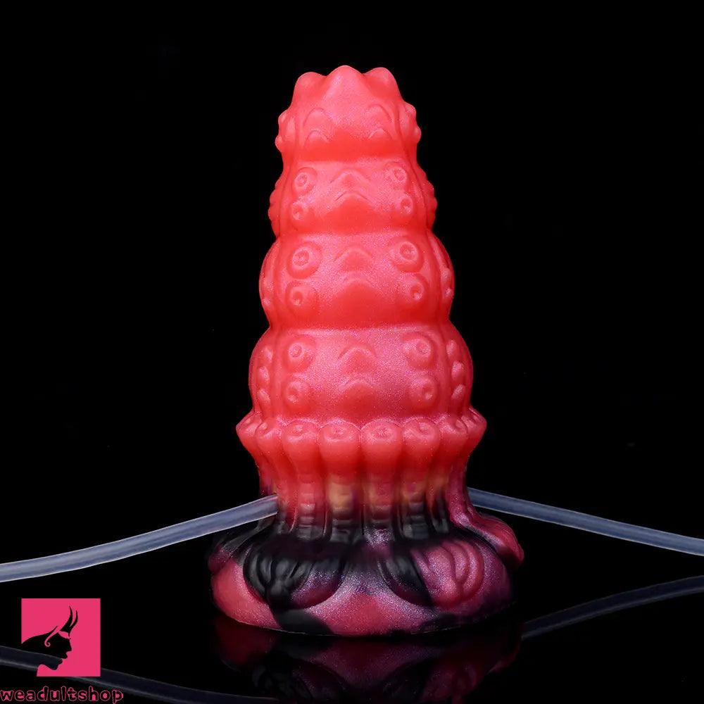 5.83in Fantasy Odd Silicone Soft Inflatable Spraying Water Dildo Butt Plug