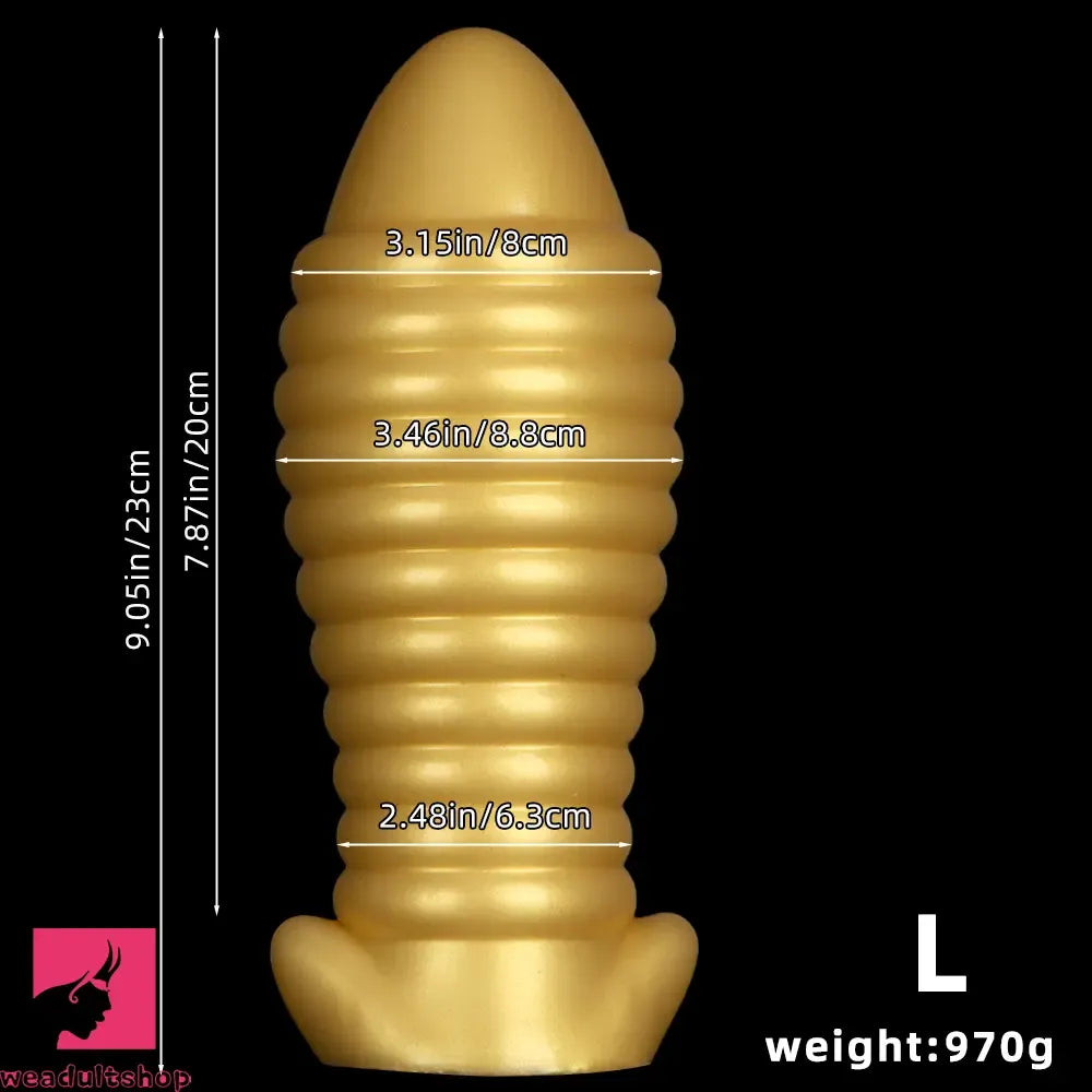 5.11in 7.08in 9.05in Dragon Egg Thread Silicone Soft Big Butt Cock Dildo