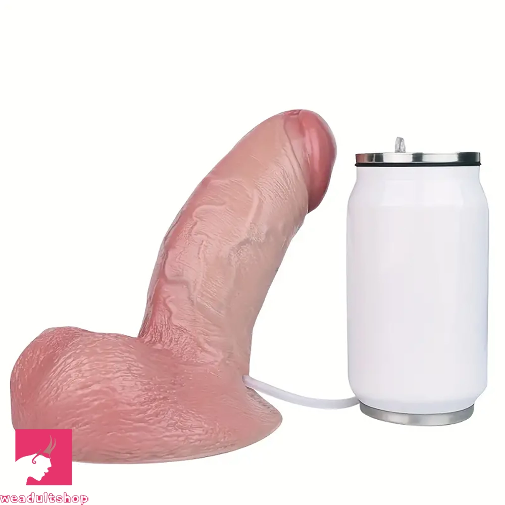 6.77in Super Realistic Sensory Spray Water Soft Prostate Silicone Dildo