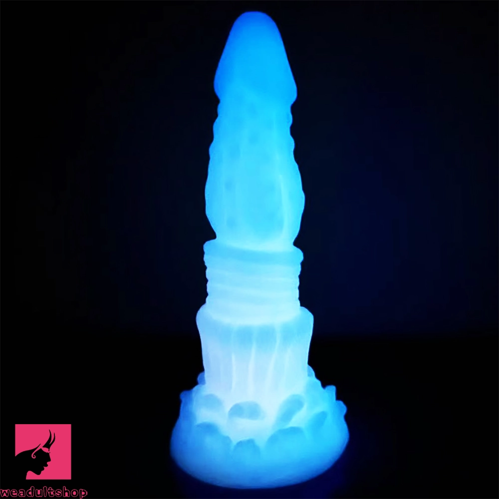 8.26in Silicone Soft Luminous Fantasy Dildo Woman Man Prostate Sex Toy