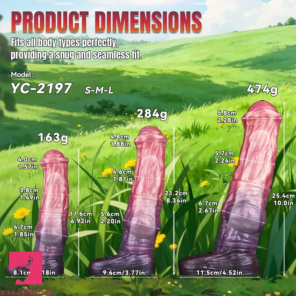 6.92in 8.34in 10in Horse Knot Silicone Dildo Sleeve For Sexual Wellness