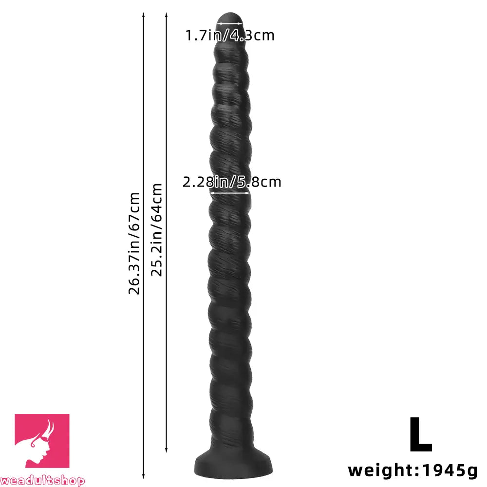 20.47in 26.37in Liquid Silicone Super Long Large Butt Plug Dildo For Sex