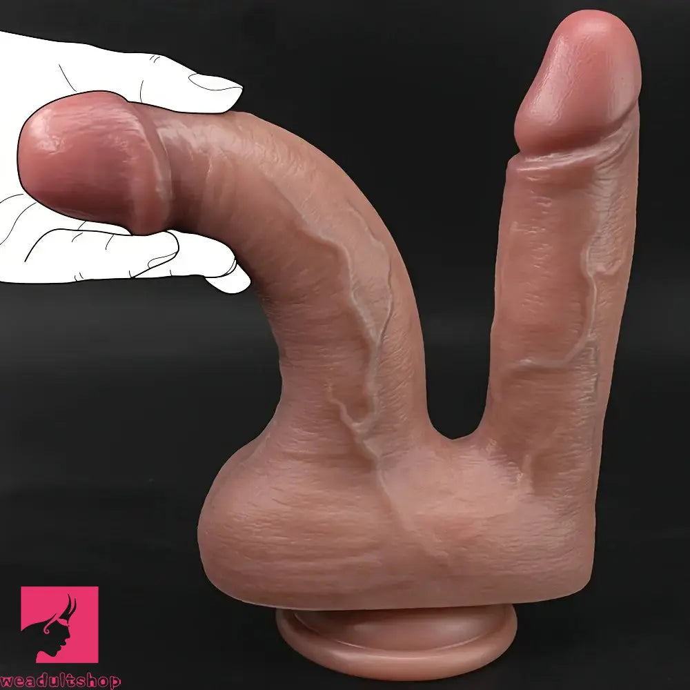 8.85in 9.84in Dual-Headed Soft Double-Layered Silicone Strap on Dildo