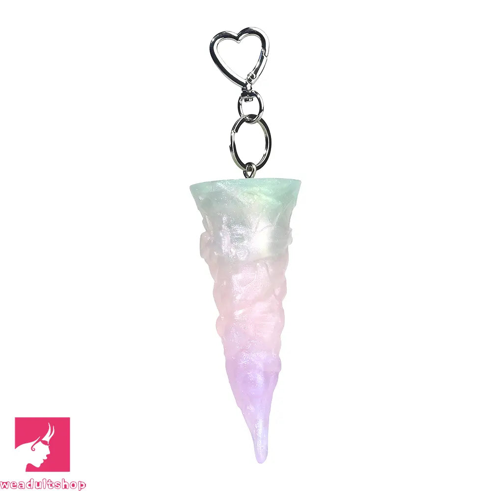 4.56in 4.72in 5.7in 6.81in 7.91in Ice Cream Silicone Fantasy Odd Dildo Pendant