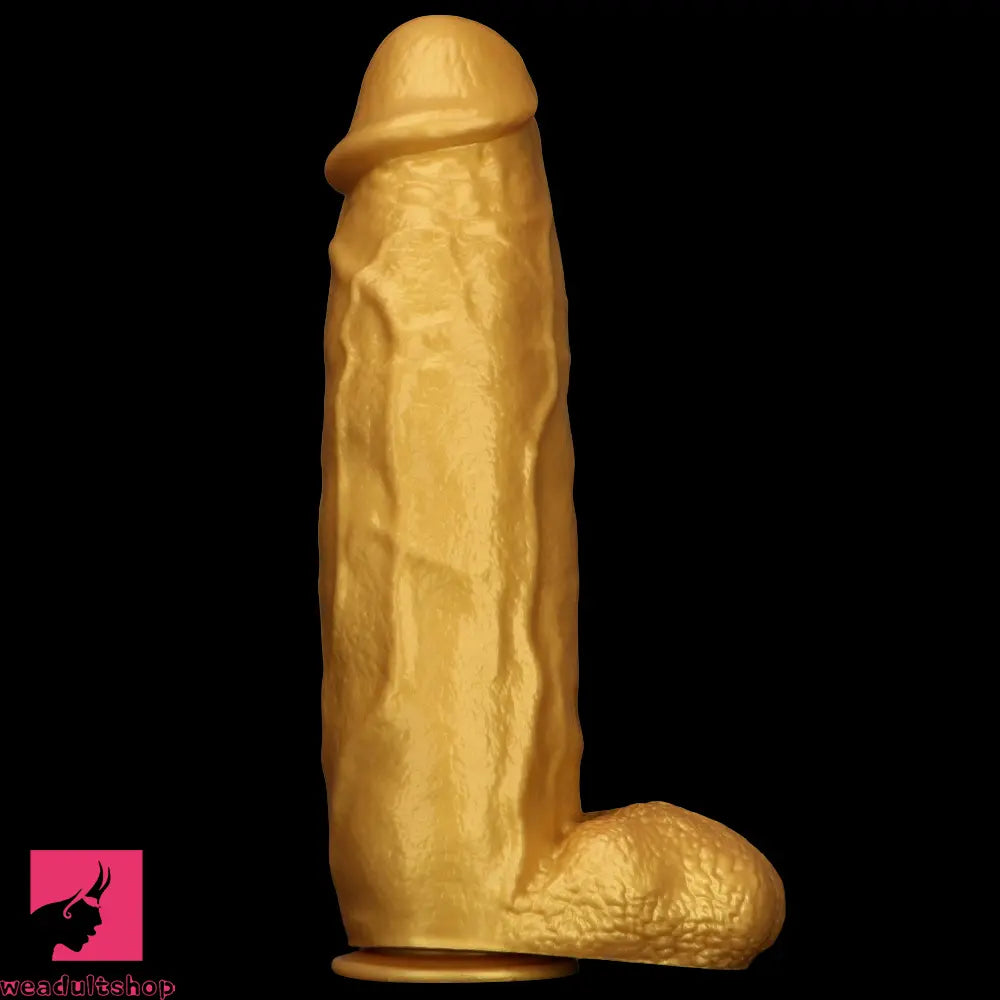 18.11in Gold Silicone Soft Huge Thick Long Dildo For Anus Vagina Cock