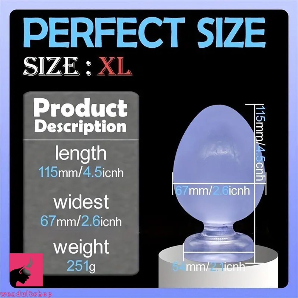 3in 3.3in 3.9in 4.5in 5.1in 5.7in Thick Anal Small Clit Sex Butt Plug Dildo