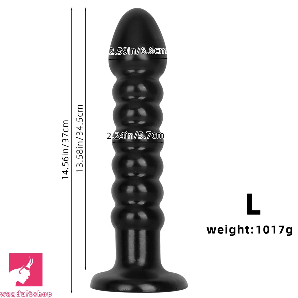 11.02in 14.56in Black Extra Long Large Thick Anal Bead Plug Dildo Sex Toy