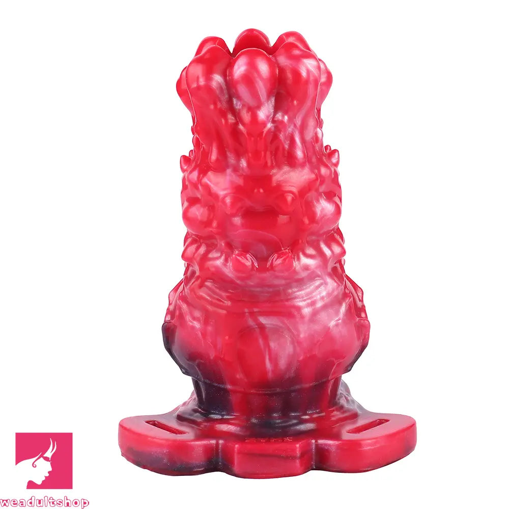 5.55in Odd Hollow Dildo Built-in keel Vibration Remote Strap on Penis Sleeve