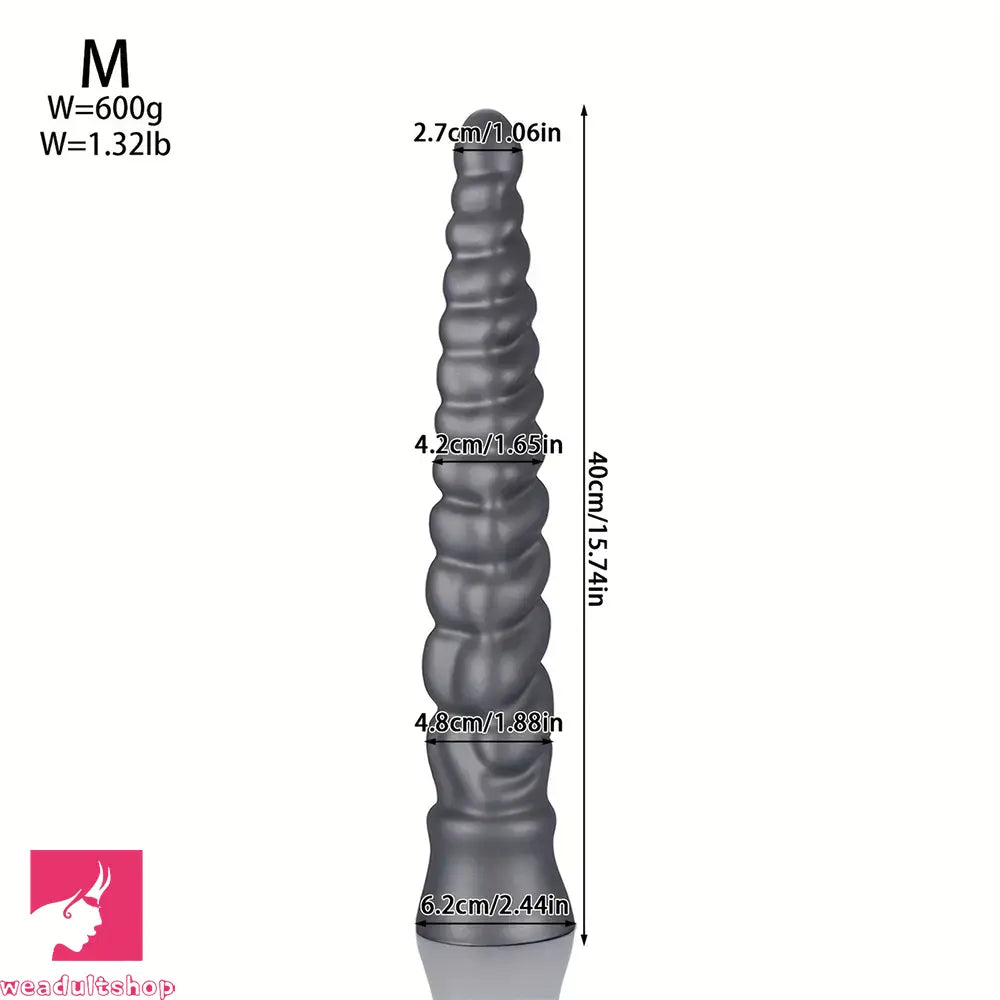 13.77in 15.74in 17.71in 19.68in Long Screw Anal Whip Huge Clit Soft Dildo