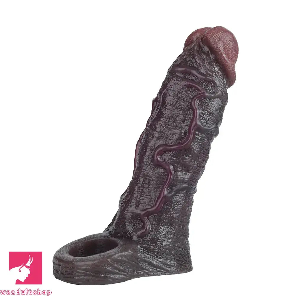 7.36in Soft Dildo Sheath With Ejaculation Ring For Pleasure & Discreet Toy