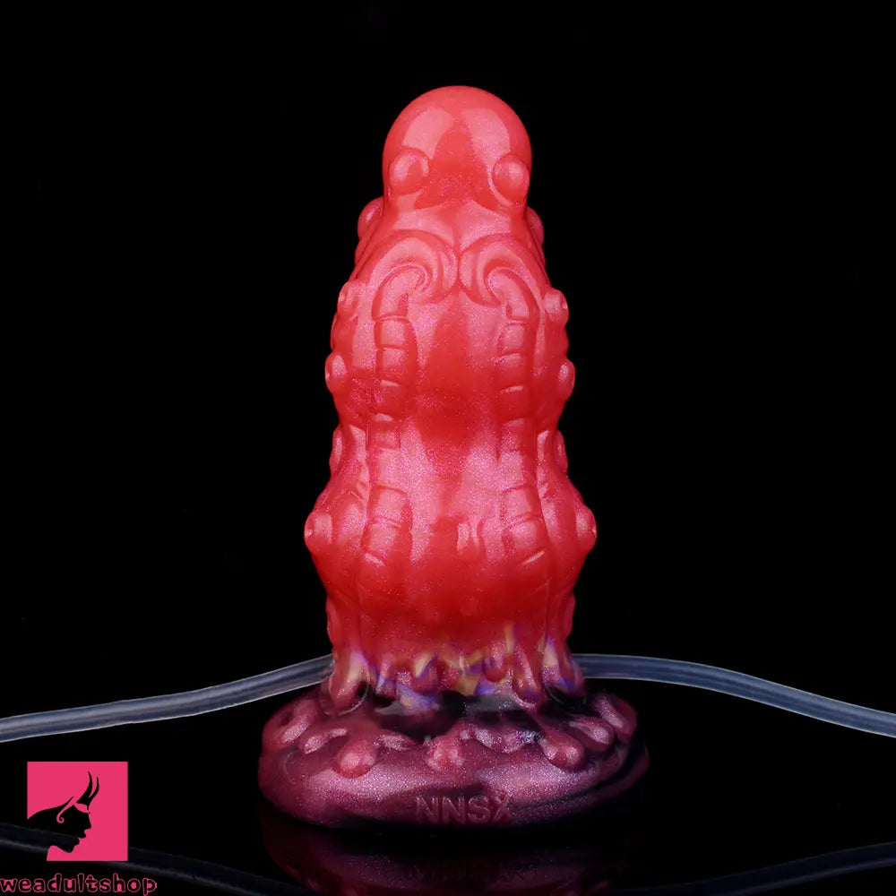 5.91in Fantasy Octopus Silicone Flexible Inflatable Spraying Water Dildo