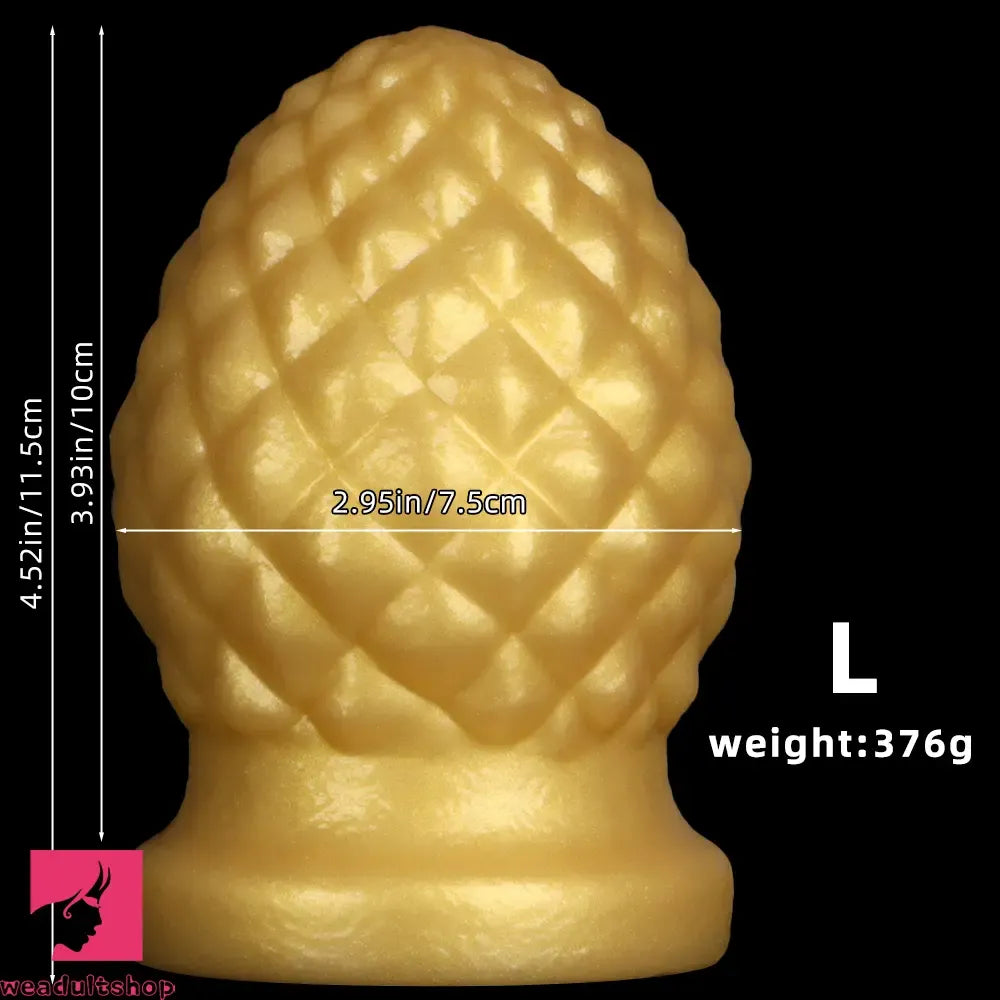 2.95in 4.52in Newbie Gold Silicone Soft Suction Cup Mini Anal Plug Dildo