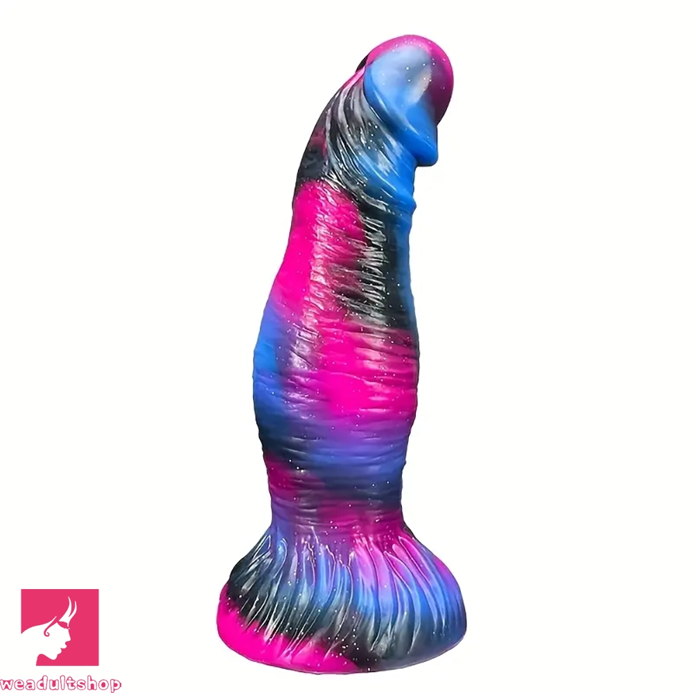 8.07in Egg-free Fat Silicone Monster Soft Cock Dildo Suction Cup Base