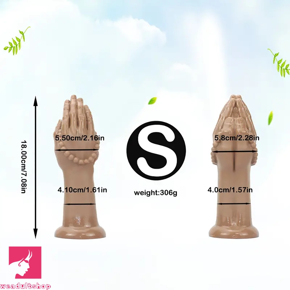 7.08in 10.43in 13.18in Extra Large PVC Bergamot Thick Fist Hand Cock Dildo