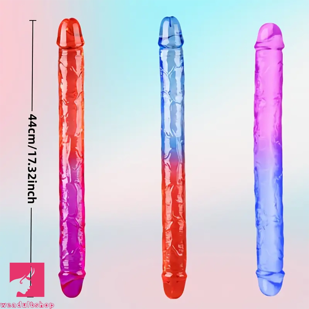 17.32in Dual-Ended Double Penetration Big Dildo For G-Spot Clit Stimulation