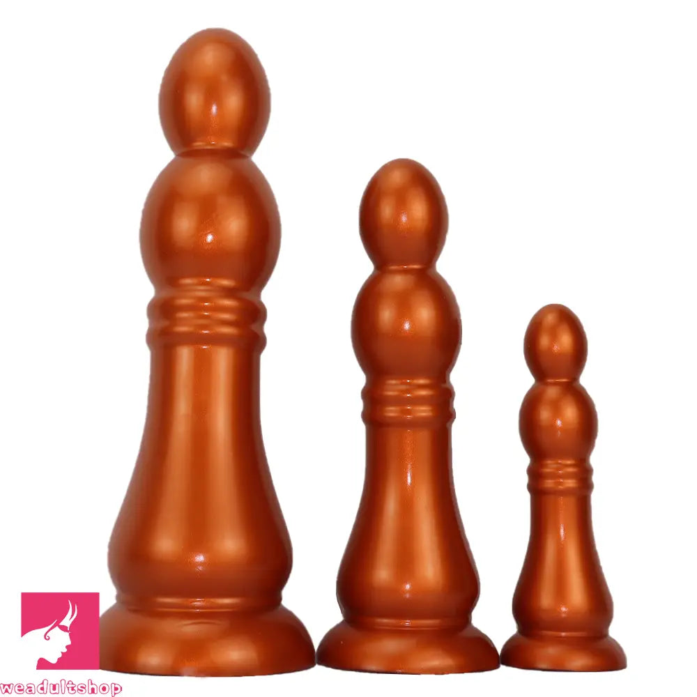 7.04in 9.84in 12.79in Chess Shape Thick Anal Plug Dildo Clitoral Love Toy