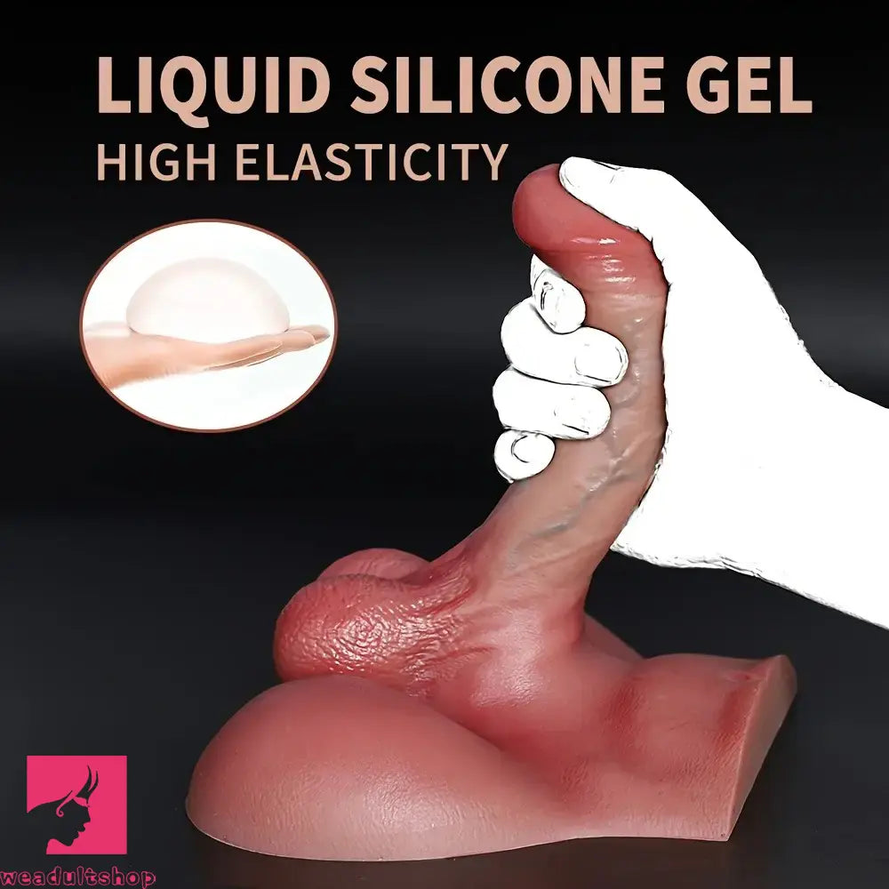 5.71in Dildo With Sex Torso Silicone Female Skin Tone Vaginal Stimulator