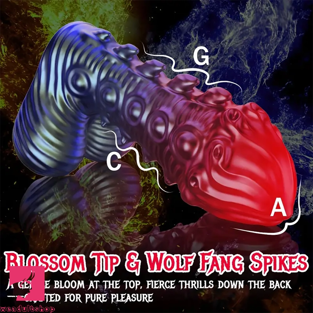 5.7in 7in Monster Fantasy Dildo Tentacle Spiked Cock Silicone Cock Toy