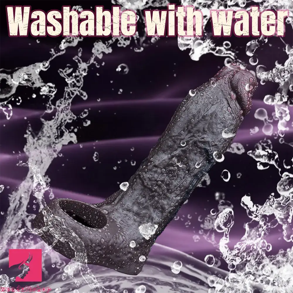 5.59in Realistic Dildo Penis Sleeve Cock Ring For Deep Stimulation Love