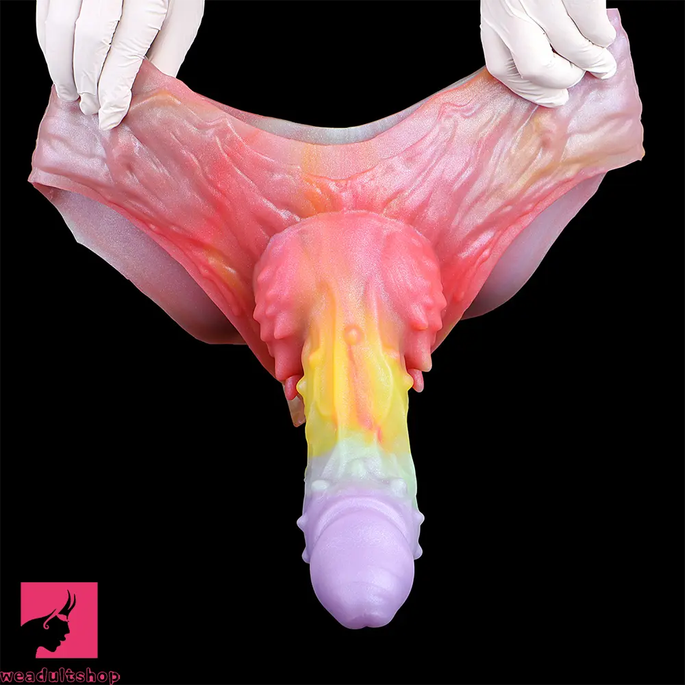 9.37in Spiked Odd Monster Strap on Dildo Silicone Soft Hollow Cock Dildo