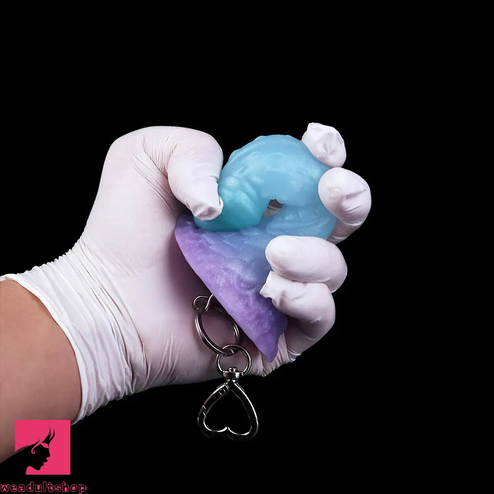 4.68in 5.9in 7.16in 8.26in Spiked Monster Silicone Odd Dildo With Key Chain