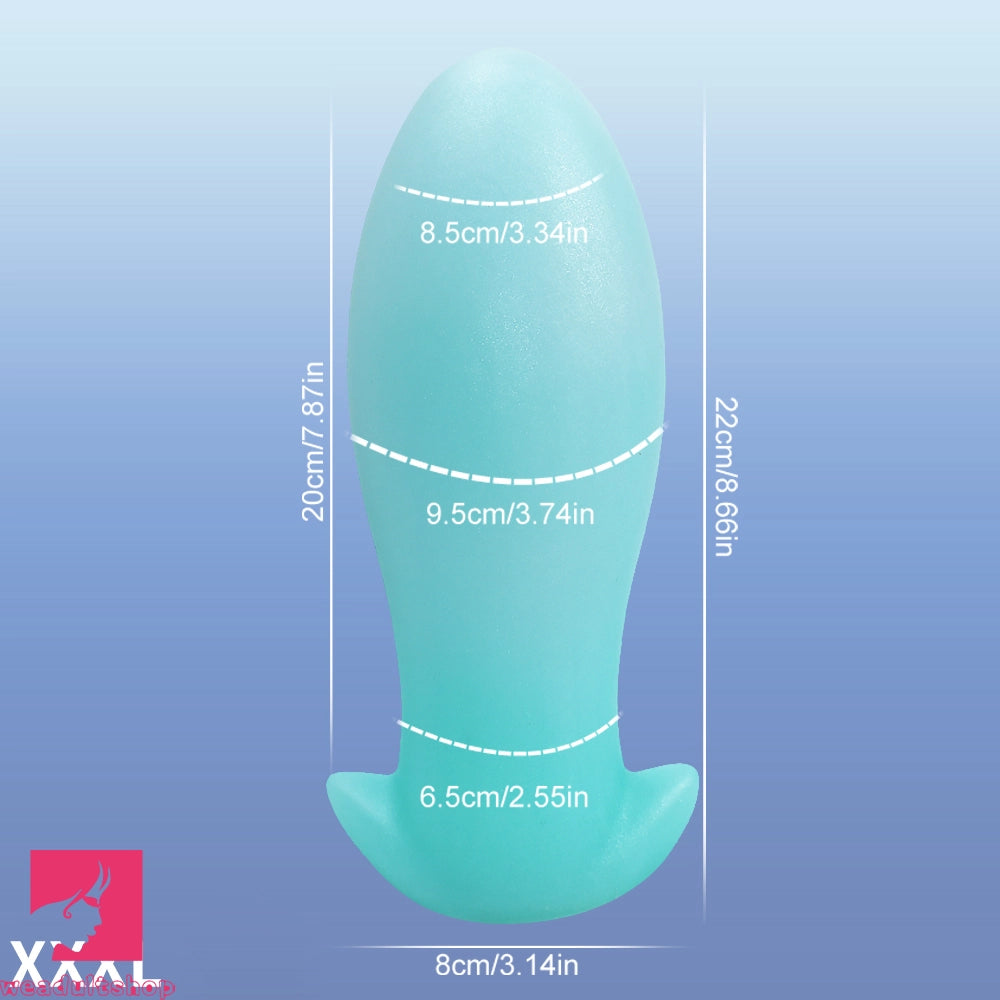 4.52in-8.66in Luminous Soft Luminous Glowing Dildo Prostate Anal Plug