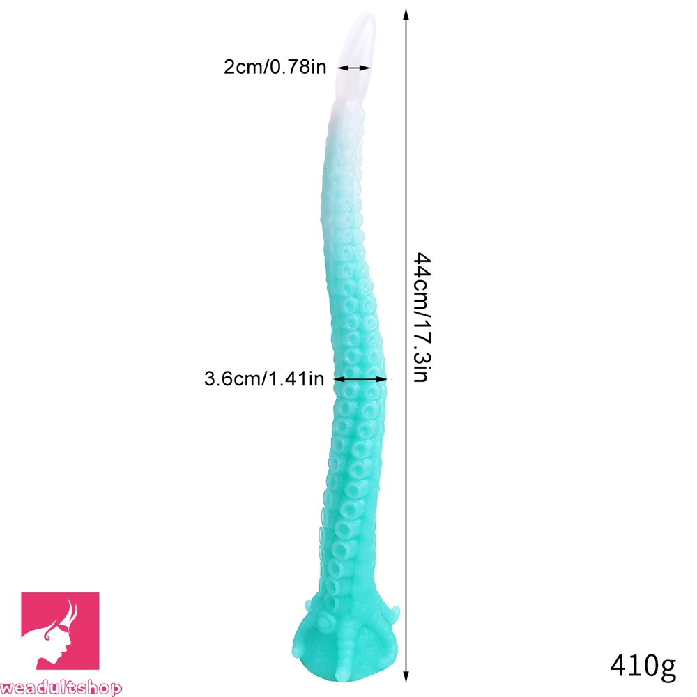 15.1in 17.3in Luminous Silicone Soft Long Big Tentacle Octopus Penis Dildo