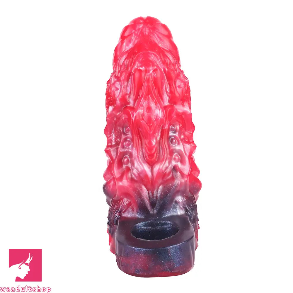 5.98in Uncut Soft Hollow Dildo Built-in keel Vibration Remote Penis Sleeve