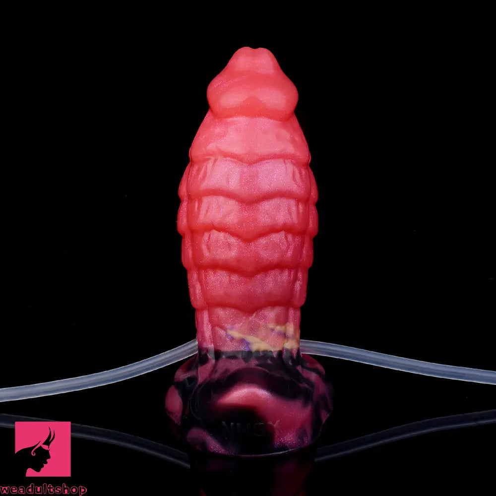 5.31in Fantasy Silicone Soft Inflatable Spraying Water Dildo For Anus Sex