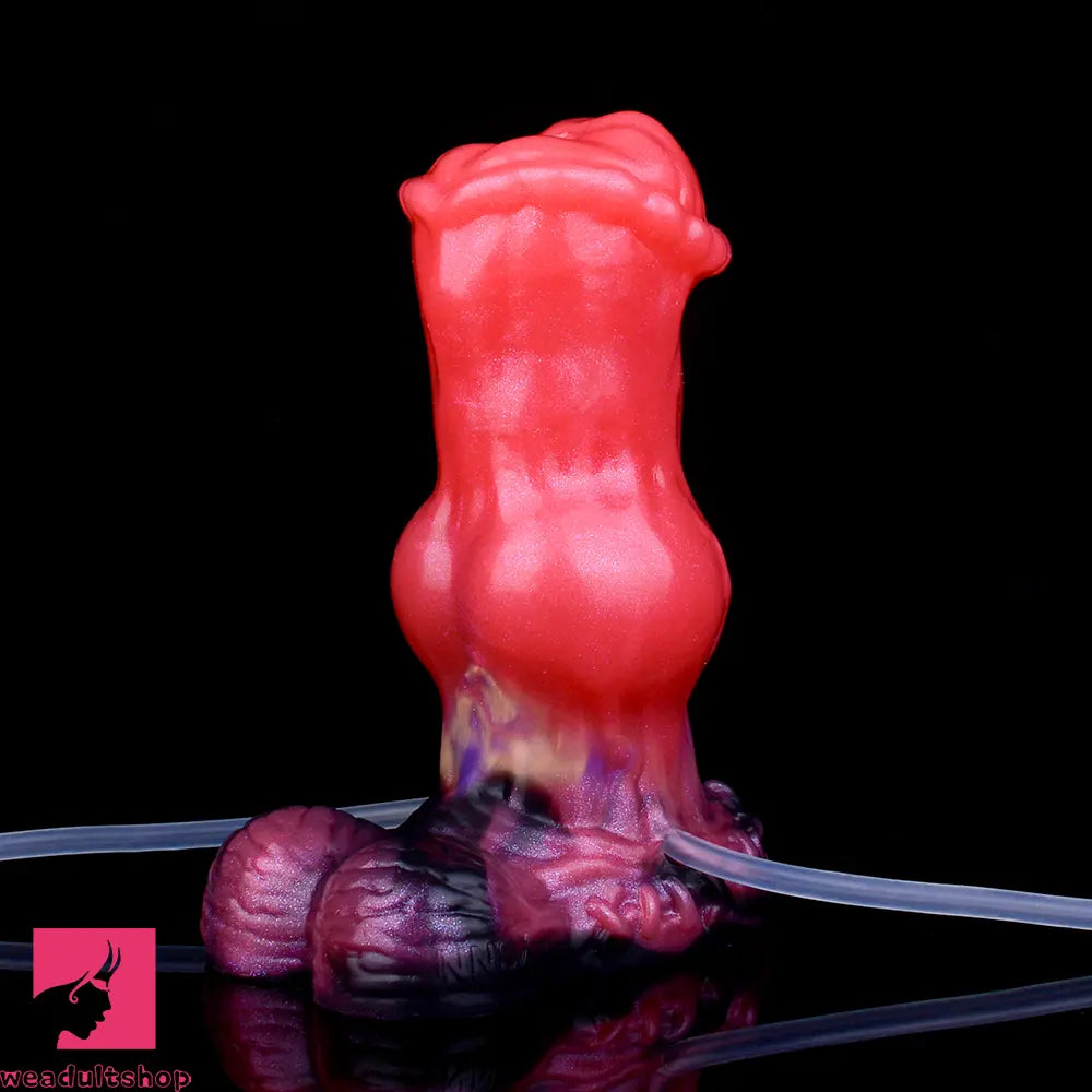 5.43in Fantasy Horse Knotted Silicone Flexible Inflatable Spraying Water Dildo