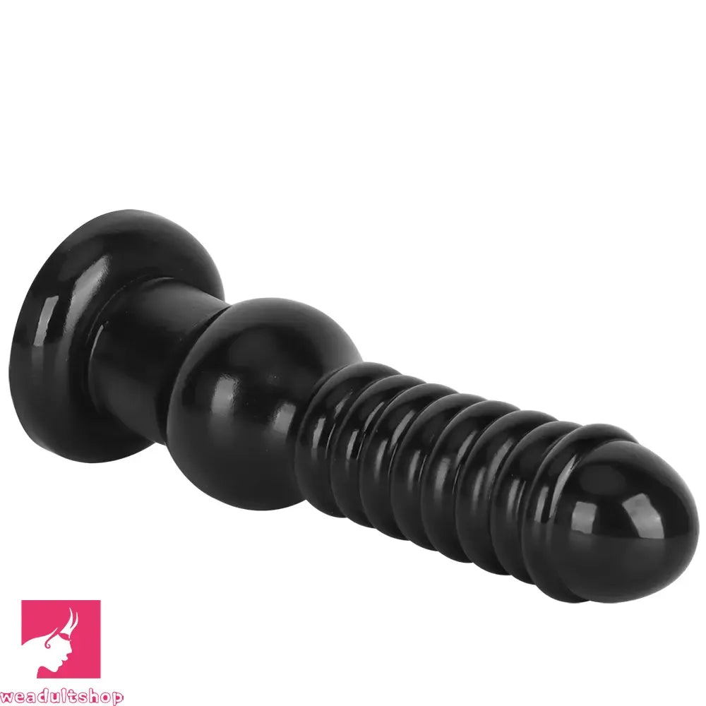 9.64in Knot Big Black Butt Plug PVC Dildo Suction Cup Knotting Cock Dildo