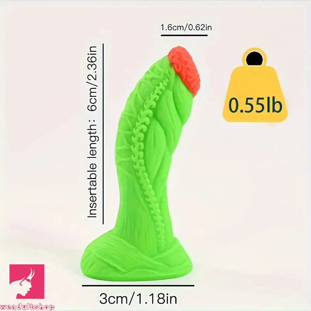 2.56in Small Bird Silicone Fantasy Safe Soft Dual Color Device Orgasm Dildo