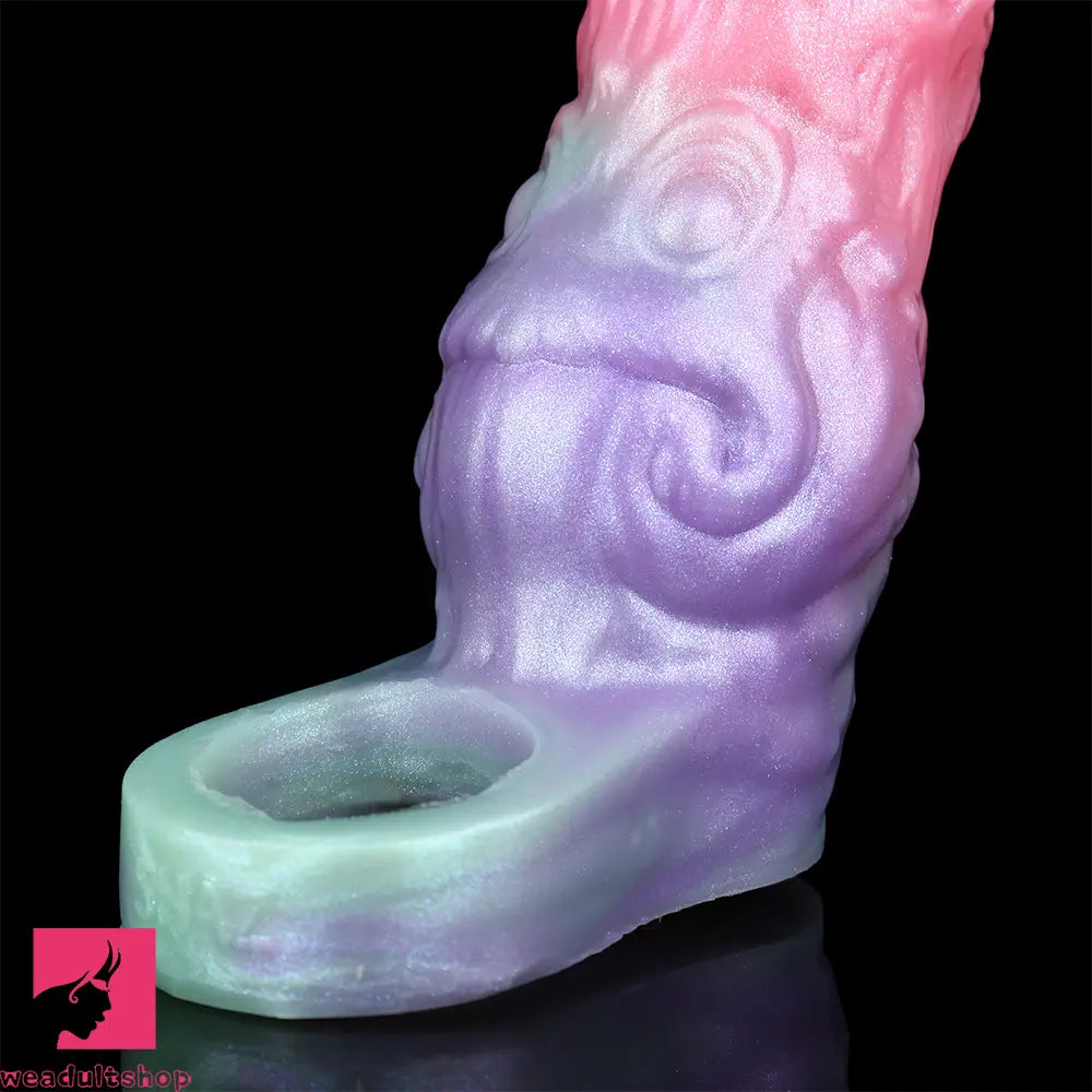 4.96in Silicone Soft Cock Fantasy Hollow Dildo Sleeve Cock Extension