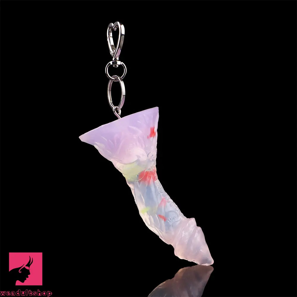 4.72in 5.9in 7.08in 8.66in Silicone Fantasy Soft Women Dildo With Key Chain