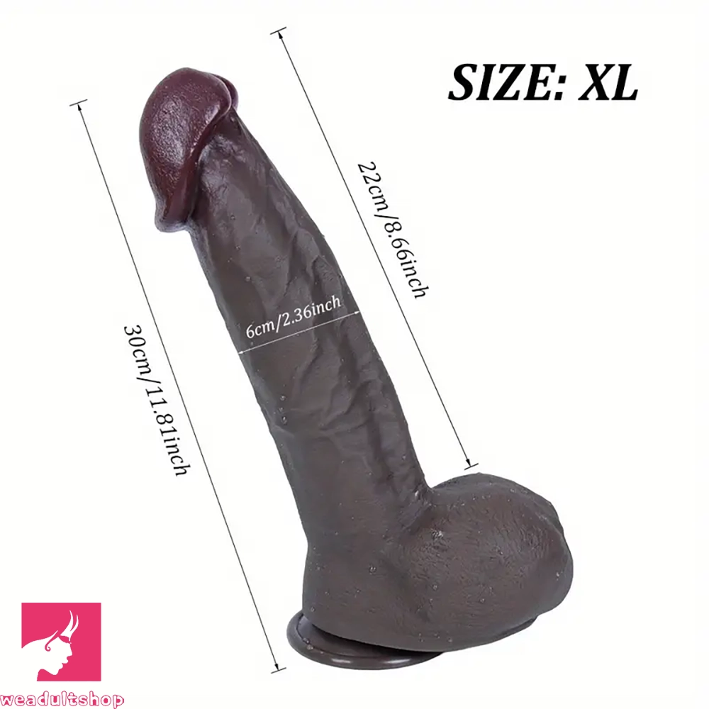 11.81in 12.6in Realistic Silicone Big Soft Lifelike Dildo For Women Clit