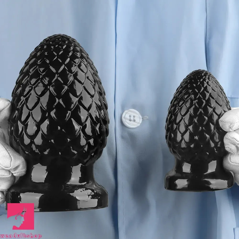 3.93in 5.9in Newbie Clit Female Masturbator PVC Black Butt Plug Dildo