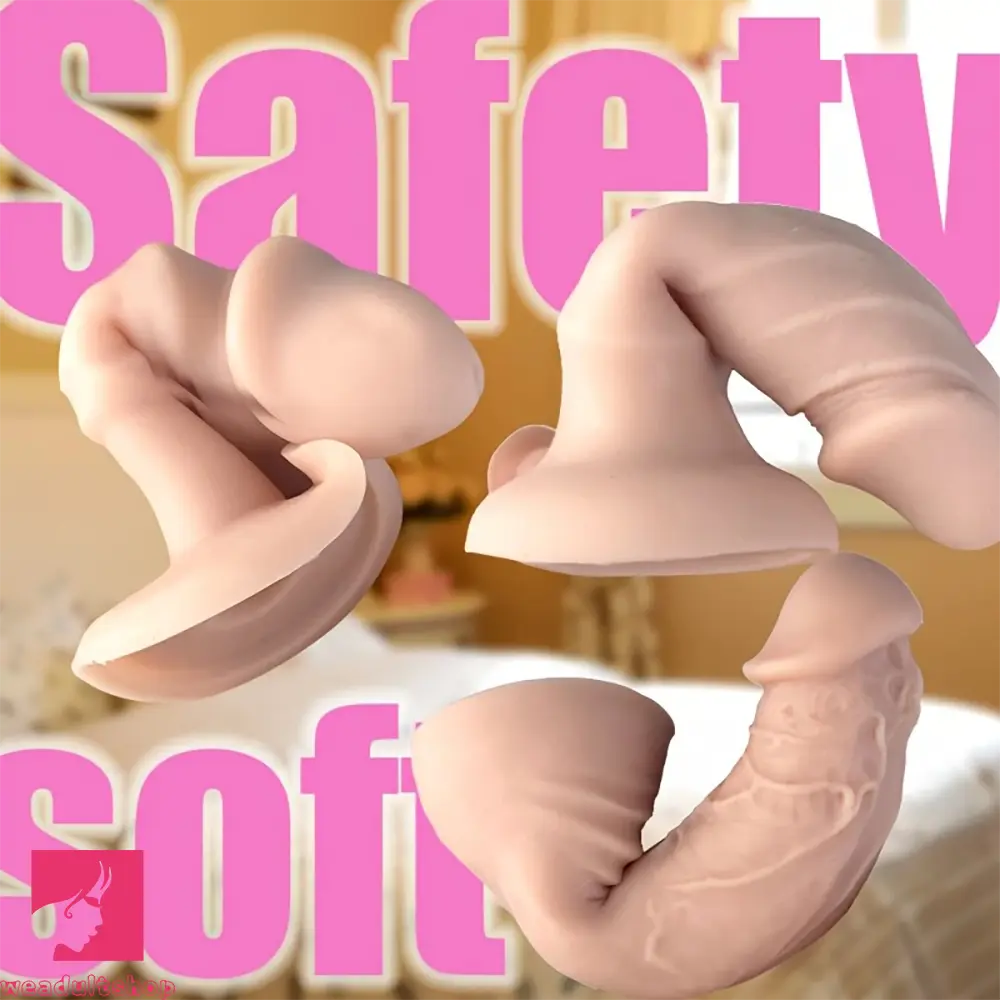 4.06in 4.72in 7.09in Removable Triple Ended Soft Silicone Strap on Dildo