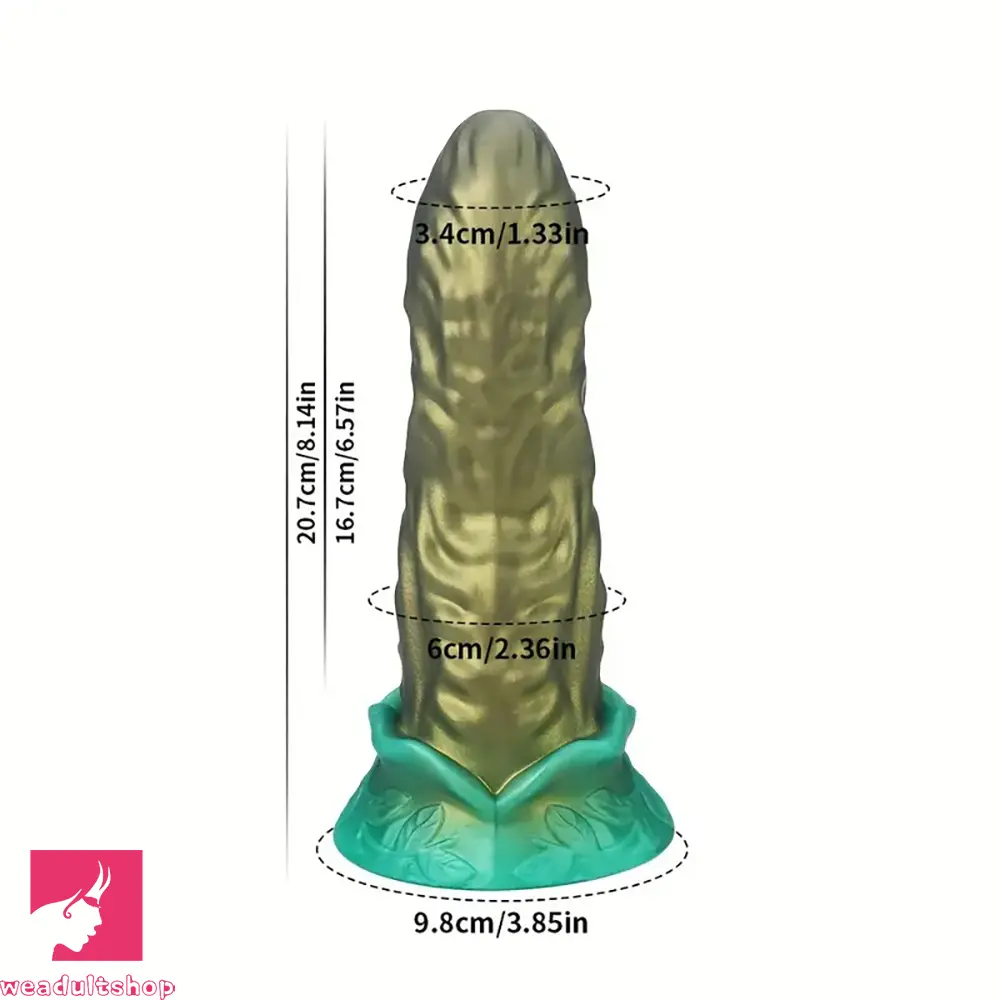 8.14in 9.37in Skin-Feel Big Penis Silicone Soft Fantasy Monster Dildo