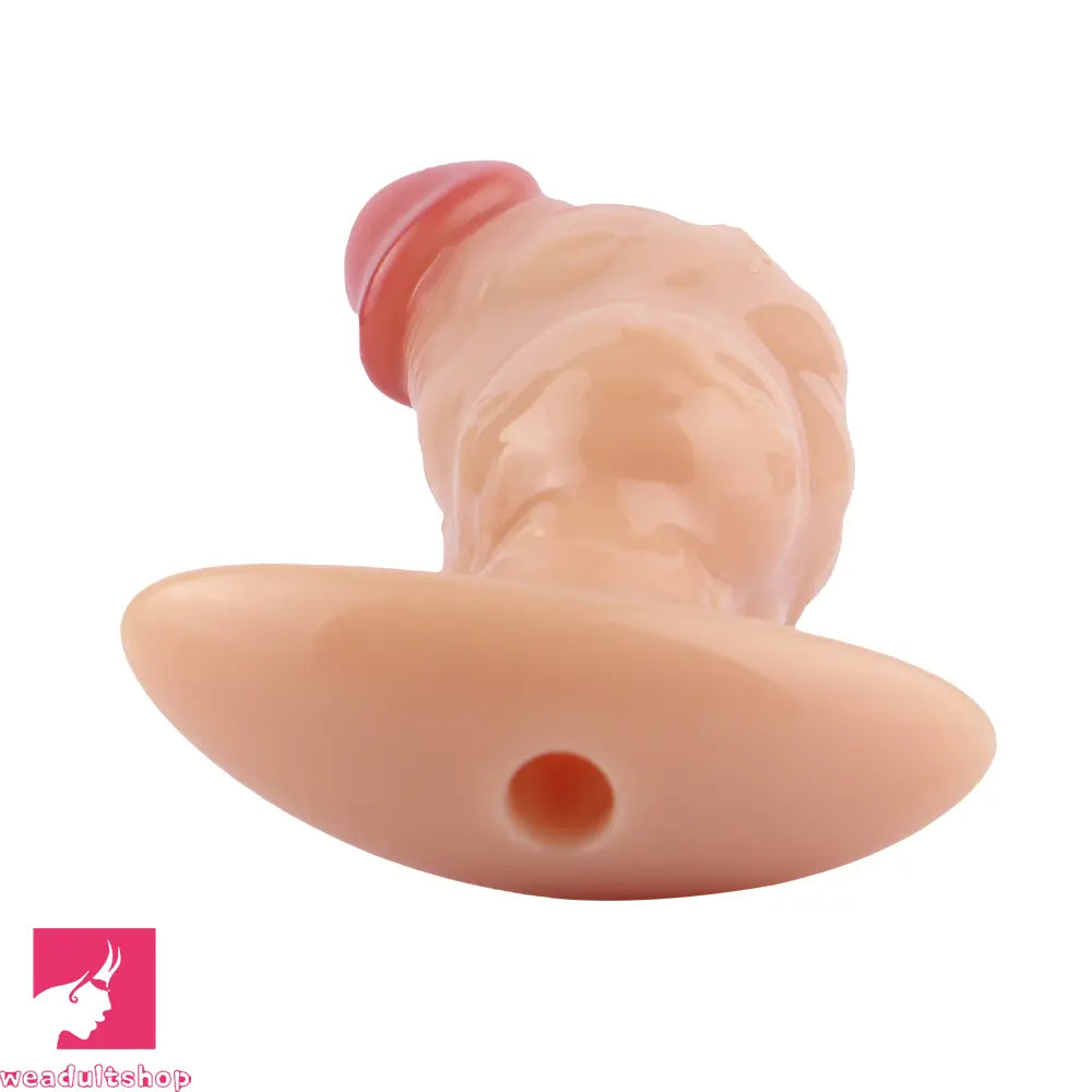 4.1in Fox Tail Wear Anchor Silicone Dildo Butt Plug For BDSM Role Sex Toy