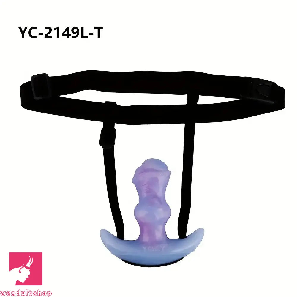 2.95in 3.9in 5.12in Small Sea Jade Anal Knot Silicone Soft Strap on Dildo