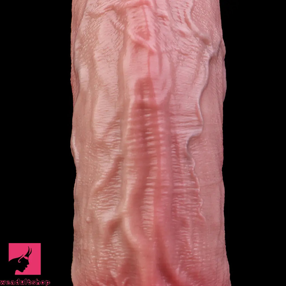 8.11in Liquid Silicone Uncut Double Layer Realistic Cumming Dildo Cock