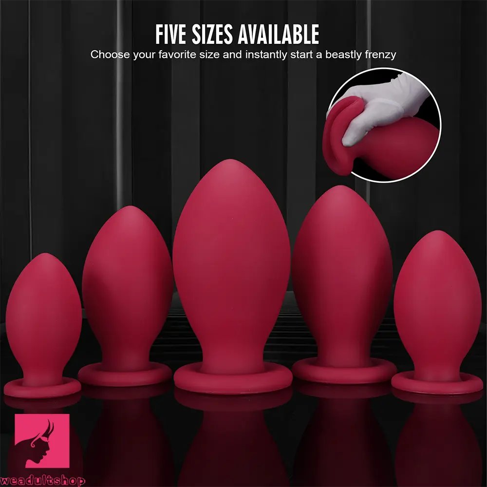 4.72in 5.51in 6.29in 7.08in 7.87in Rugby Silicone Butt Plug Dildo Adult Cock