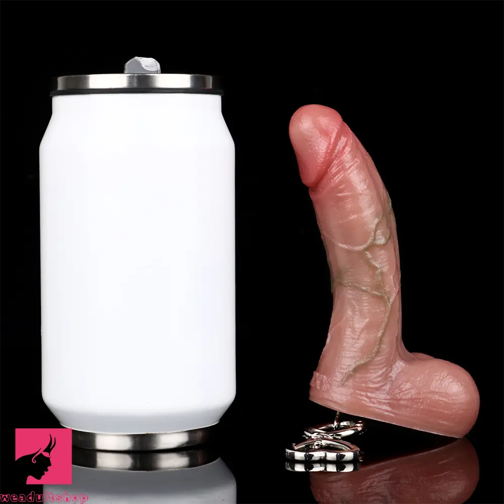 4.45in Lifelike Silicone Soft Small Key Chain Dildo For Women Men Sex